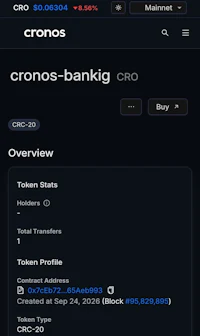 cronos banking - screenshot