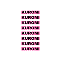 a black background with the words kuromi on it