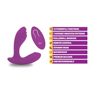 a purple sex toy with different features