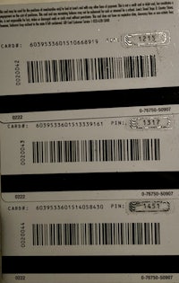 a picture of three barcodes on a piece of paper