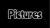 the word pictures on a black background