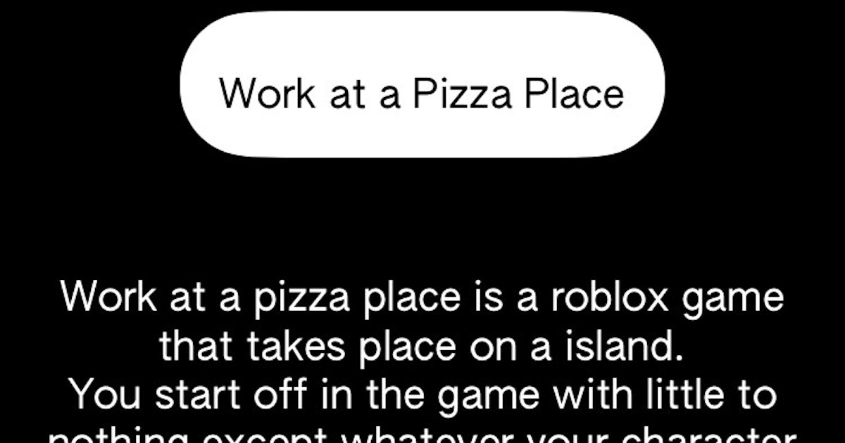 Work At A Pizza Place Kblocks