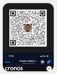 a qr code with a picture of a person