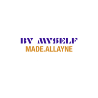 a black and purple background with the words made allyne