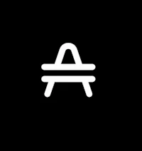 a white letter a on a black background