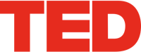 the ted logo on a black background
