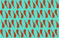 a teal and red pattern with wavy lines