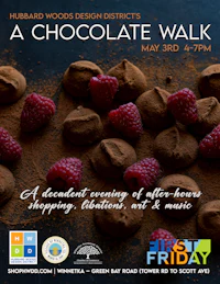 a flyer for a chocolate walk