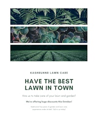 have the best lawn in town flyer template