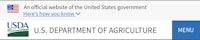 the usda department of agriculture menu
