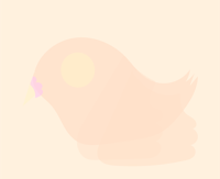 a pink bird sitting on a beige background