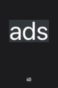 the ad's logo on a black background