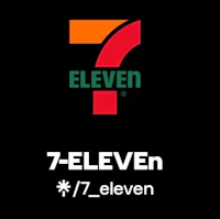 the logo for seven - eleven on a black background