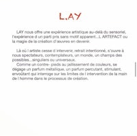 a poster with the word lay on it
