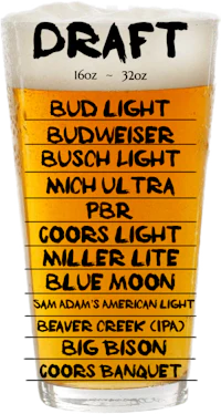 draft beer pint glass