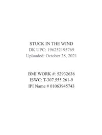 a business card with the words stuck in the wind