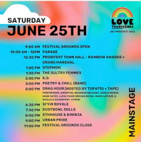 a flyer for the love june 25th festival