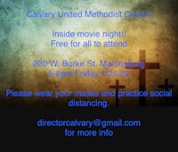 calvary united methodist church movie night flyer