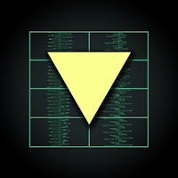 a triangle on a black background