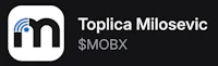 the logo for topica miljevic smobx on a black background