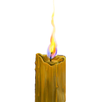 a burning candle on a black background