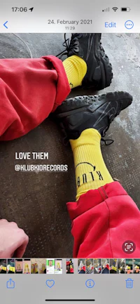 a picture of a pair of socks with the words love them