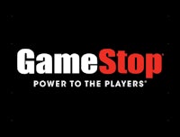the game stop logo on a black background