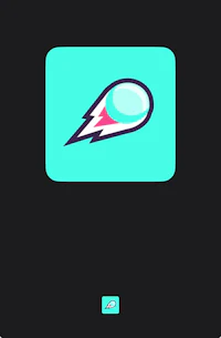an icon of a rocket on a black background