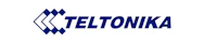 a blue and white logo with the word telonika