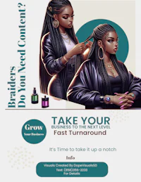 a flyer with the words take your hair to the next level
