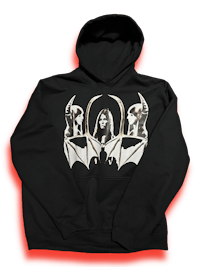 a black hoodie with a skull and crossbones on it