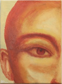 an oil painting of a man's face