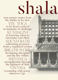 a poster with the word shala on it