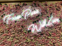 a neon sign with the words'from paris with love'on it