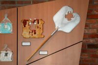 a piece of bread with a spatula on it