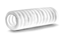a white plastic cylinder on a white background