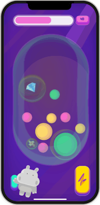 a screenshot of a bubble shooter game on a phone