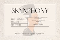the label for symphony is shown on a white background