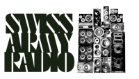 swiss army radio logo in black and white