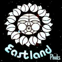 the logo for eastland on a black background