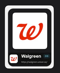 a walgreens logo on a black background