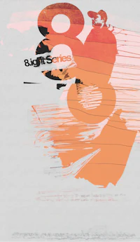 a poster with an image of a man riding a skateboard