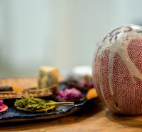 a bowl of food on a table