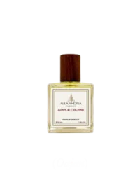 a bottle of organic perfume on a black background