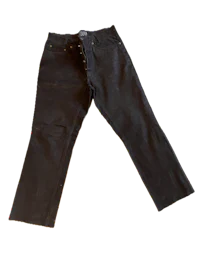 a pair of black jeans on a black background