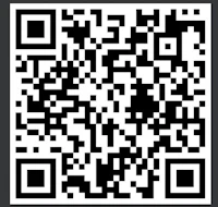 a black and white qr code on a black background