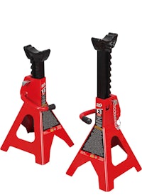 two red jack stands on a white background