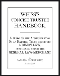 the cover of weiss's concise trust handbook