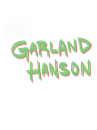 garland hanson logo on a black background