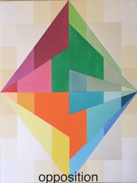 a painting with the words'opposition'on it